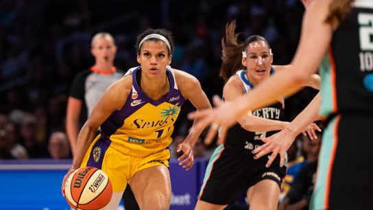 Rae Burrell provides spirit despite Sparks' nail biting loss taken Crypto.com Arena (Los Angeles Sparks). Photo by Edwin So - The Sporting Tribune