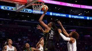 Sparks take on Valkyries in Nneka Ogwumike's final game of her WNBA career taken at Crypto.com Arena (Los Angeles Sparks). Photo by Jessica Cryderman - The Sporting Tribune