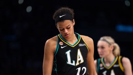 Sparks’ fourth quarter rally falls short in 84-78 loss to Valkyries taken at Crypto.com Arena (Los Angeles Sparks). Photo by Jessica Cryderman - The Sporting Tribune