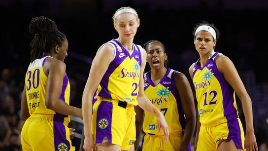 Sparks lose to Mercury at Galen Center in USC taken at Galen Center (Los Angeles Sparks). Photo by Darwin Walker - The Sporting Tribune