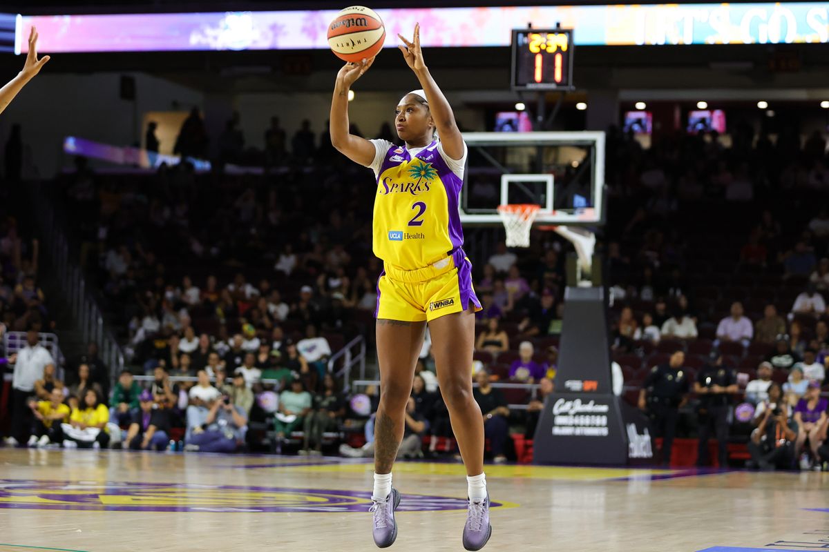 Los Angeles Sparks guard Chance Gray (2) shoots the basketball during a WNBA basketball game against the Phoenix Mercury on August 11th, 2026 in Los Angeles, CA. Los Angeles Sparks guard Chance Gray (2) shoots the basketball during a WNBA basketball game against the Phoenix Mercury on August 11th, 2026 in Los Angeles, CA.