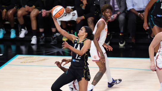 Los Angeles Sparks forward Rae Burrell (12) shoots a lay up during a WNBA game against the Connecticut Sun, Saturday August 22nd, 2026 in Los Angeles, California. Los Angeles Sparks forward Rae Burrell (12) shoots a lay up during a WNBA game against the Connecticut Sun, Saturday August 22nd, 2026 in Los Angeles, California.