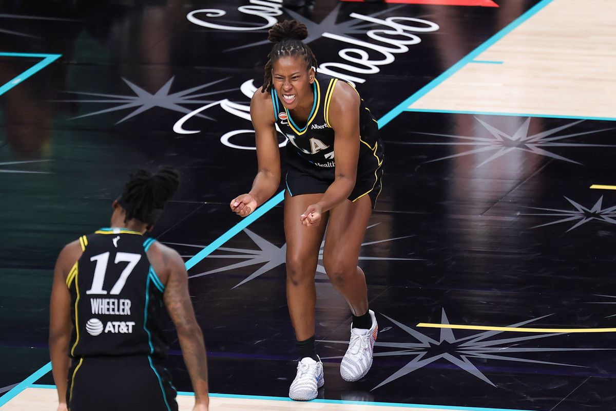 Los Angeles Sparks guard Ariel Atkins (7) reacts during a WNBA game against the Connecticut Sun, Saturday August 22nd, 2026 in Los Angeles, California. Los Angeles Sparks guard Ariel Atkins (7) reacts during a WNBA game against the Connecticut Sun, Saturday August 22nd, 2026 in Los Angeles, California.