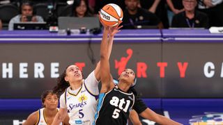 Sparks lose to Dream as Reese sets record for most rebounds in WNBA game taken at Crypto.com Arena (Los Angeles Sparks). Photo by John Panganiban-The Sporting Tribune