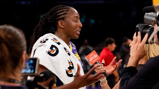 Sparks legend Nneka Ogwumike wins 2026 Kim Perrot Sportsmanship Award (Los Angeles Sparks). Photo by John Panganiban-The Sporting Tribune