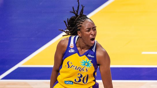 TST Images: Valkyries beat Sparks, 76-75, at Crypto Arena taken at Crypto Arena (Los Angeles Sparks). Photo by John Panganiban-The Sporting Tribune