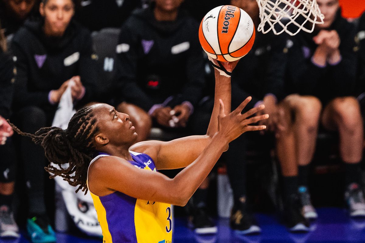 LA Sparks forward Nneka Ogwumike (30) takes a lay-up during a WNBA basketball game against the Golden State Valkyries, Thursday September 24th, 2026 in Los Angeles, California. LA Sparks forward Nneka Ogwumike (30) takes a lay-up during a WNBA basketball game against the Golden State Valkyries, Thursday September 24th, 2026 in Los Angeles, California.