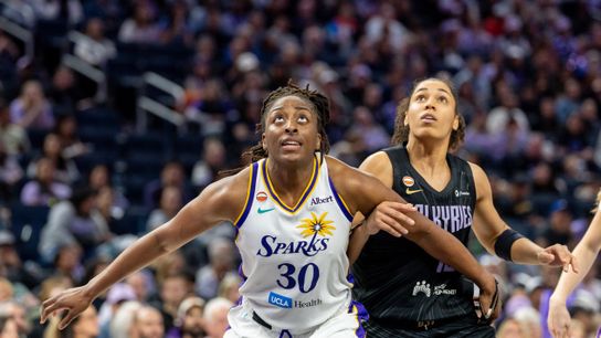 Sparks back home to take on tough Valkyries squad taken at Crypto.com Arena (Los Angeles Sparks). Photo by Robert Kupbens-Imagn Images