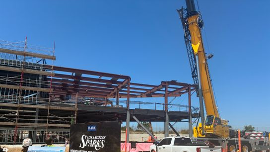 Sparks facility gets closer to completion as team has topping out ceremony taken at El Segundo (Los Angeles Sparks). Photo by The Sporting Tribune