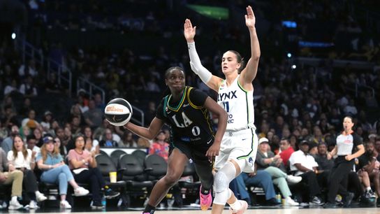 Aces sign Ta'Niya Latson to Development Player contract taken Las Vegas (WNBA). Photo by Kirby Lee-Imagn Images